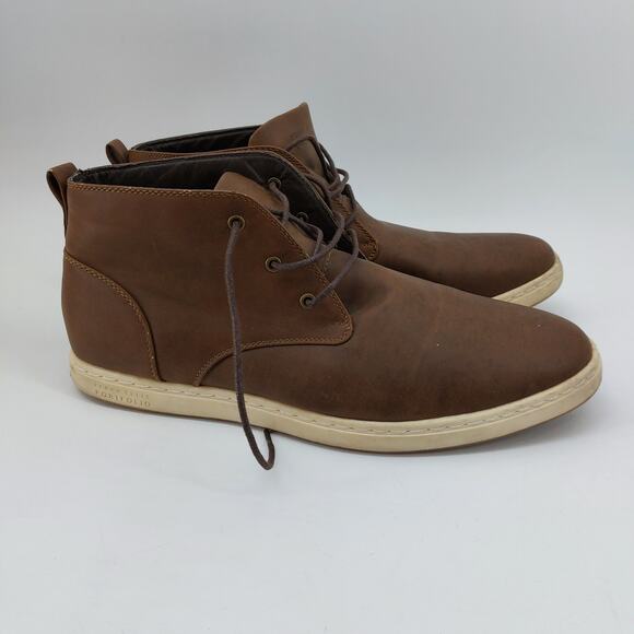 Perry Ellis Portfolio Men's Brown Lace Up Demi Hi Casual Dress Sneaker - Picture 3 of 14